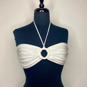 White Bandeau Bikini Top by Ritchie Size M, C cup